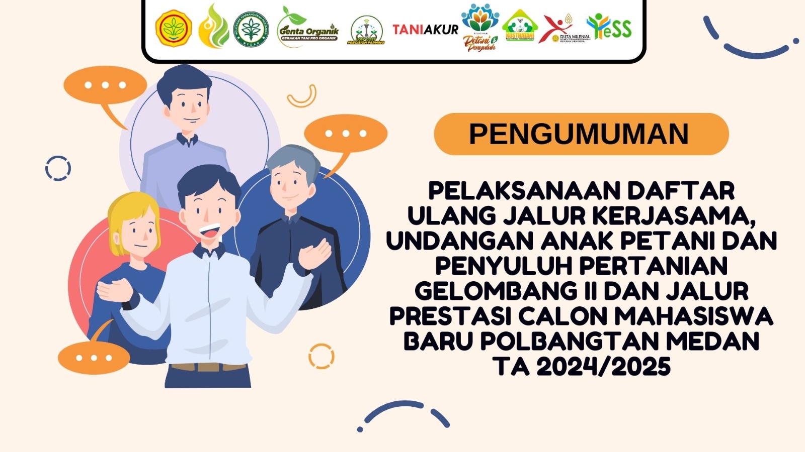 PELAKSANAAN DAFTAR ULANG JALUR KERJASAMA, UNDANGAN ANAK PETANI DAN PENYULUH PERTANIAN GELOMBANG II DAN JALUR PRESTASI CALON MAHASISWA BARU POLBANGTAN MEDAN TA 2024/2025